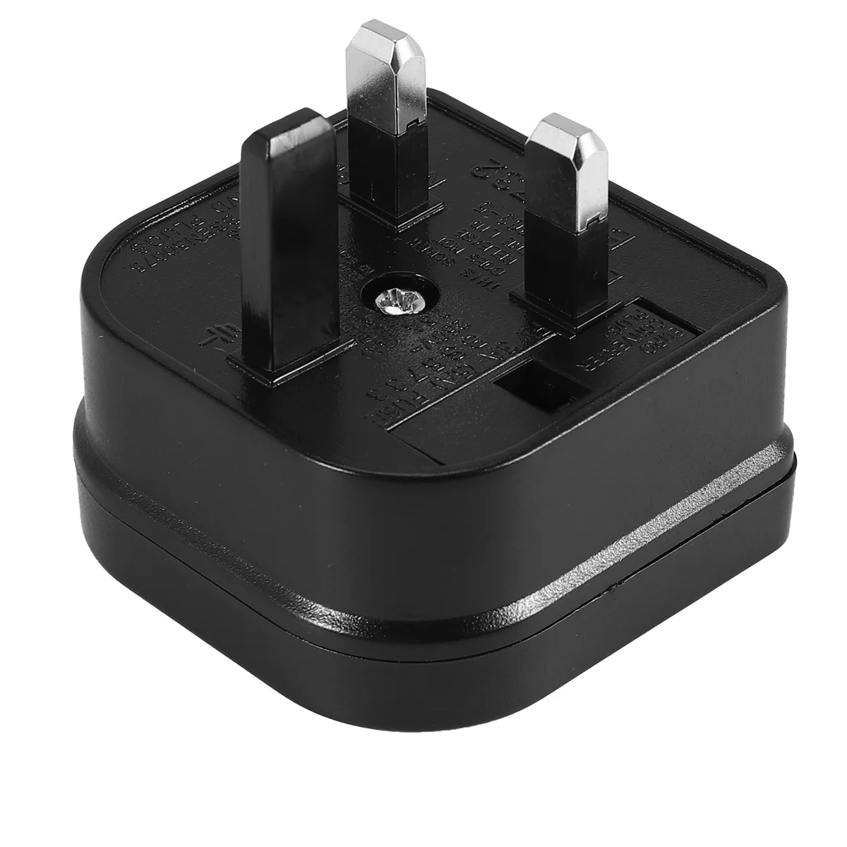 Euro 2 Pin To 3 Pin Converter Plug Adapter Black