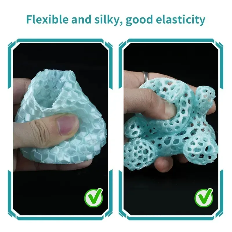 SUNLU 2 kg TPU-Seidenfilament, 1,75 mm, 1 kg Spule, flexibles, glänzendes Seidenfilament mit glatter Oberfläche für FDM-3D-Drucker, 98 A TPU-SEIDE – Detail 14