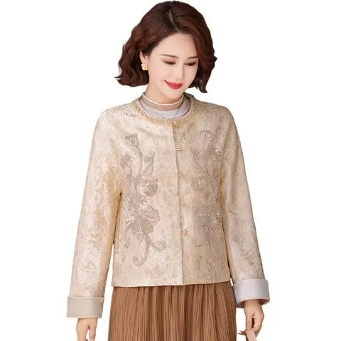 New Chinese style coat women's autumn temperament is thin and age-reducing versatile 2509-XB091-A660