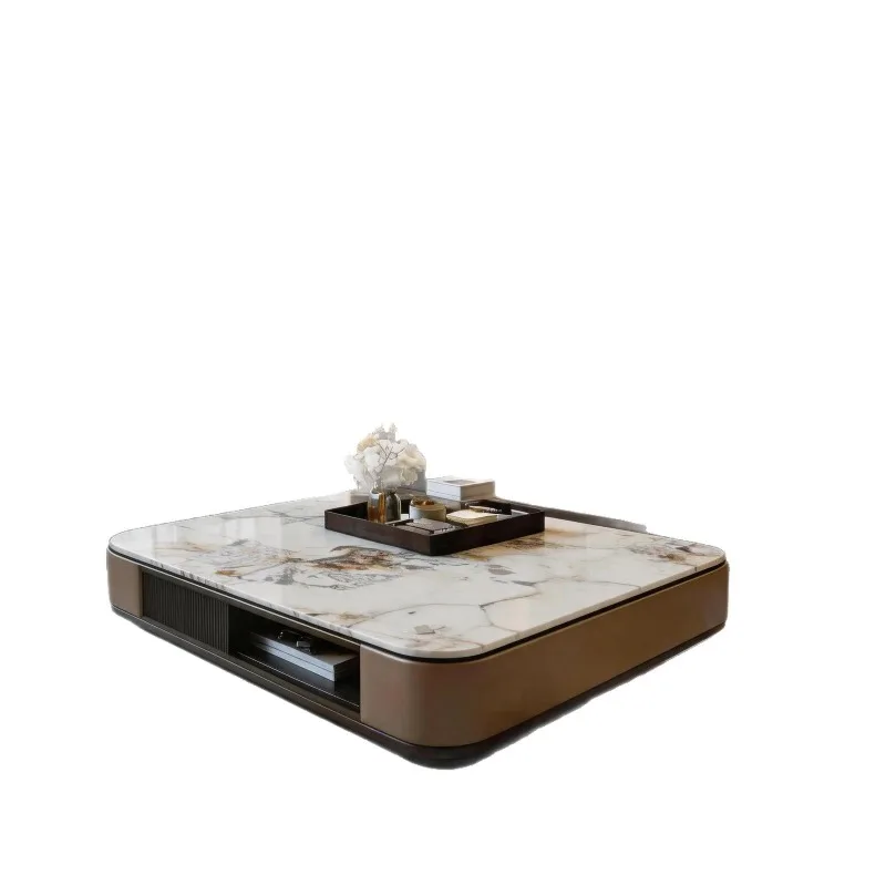 Italian light luxury coffee table large apartment villa microcrystalline stone advanced luxury