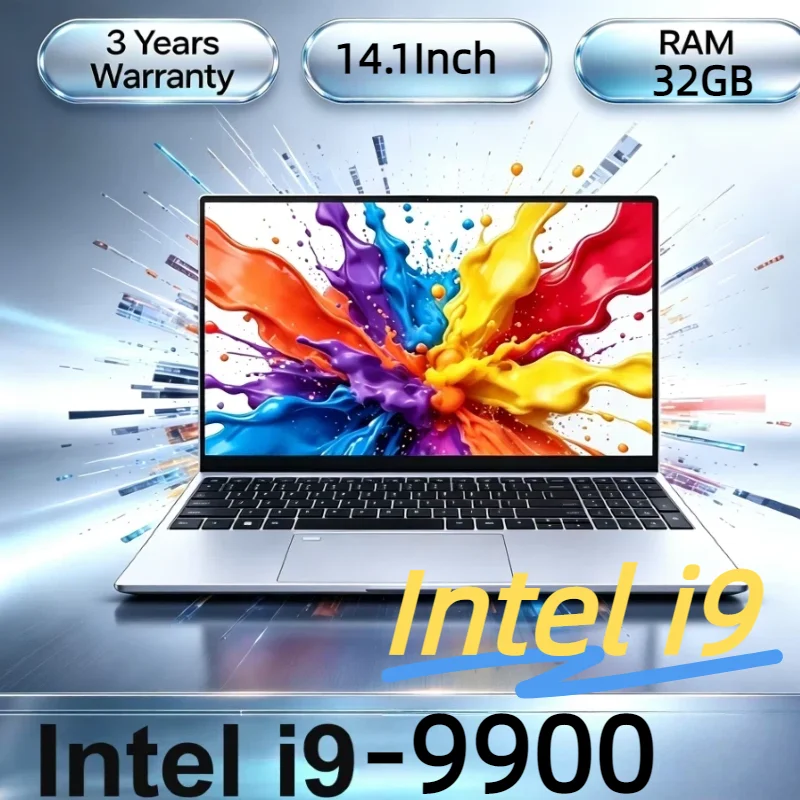 Intel Laptop 14.1 inch I9 Notebook Office Gaming Intel Core I9-9900 32GB RAM 1TB 2TB SSD  Notebook Computer