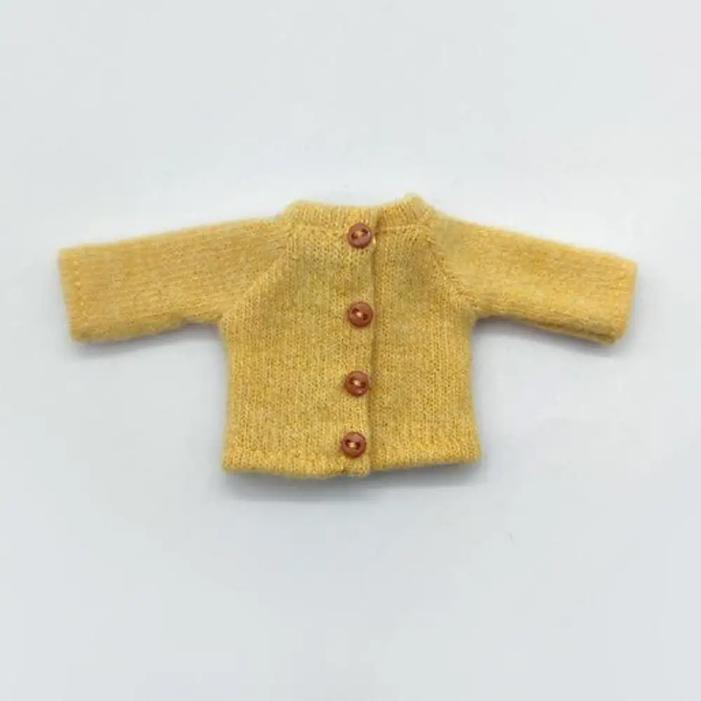 Handmade Doll Knitted Sweater Cardigans Casual Multicolored Doll Dress Clothes Mini Kids DIY Gift Toys