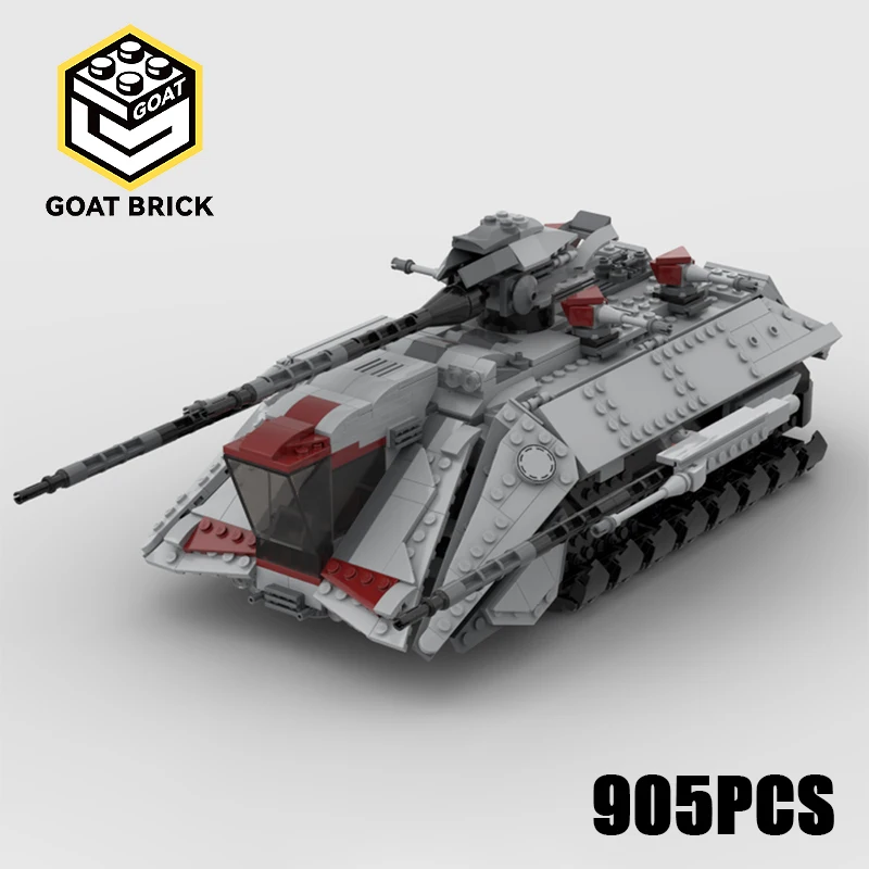 

Star Movies Model Moc Building Bricks AT Military Tank Vehicle Technology Modular Blocks Gifts Christmas Toys DIY Sets Assembly