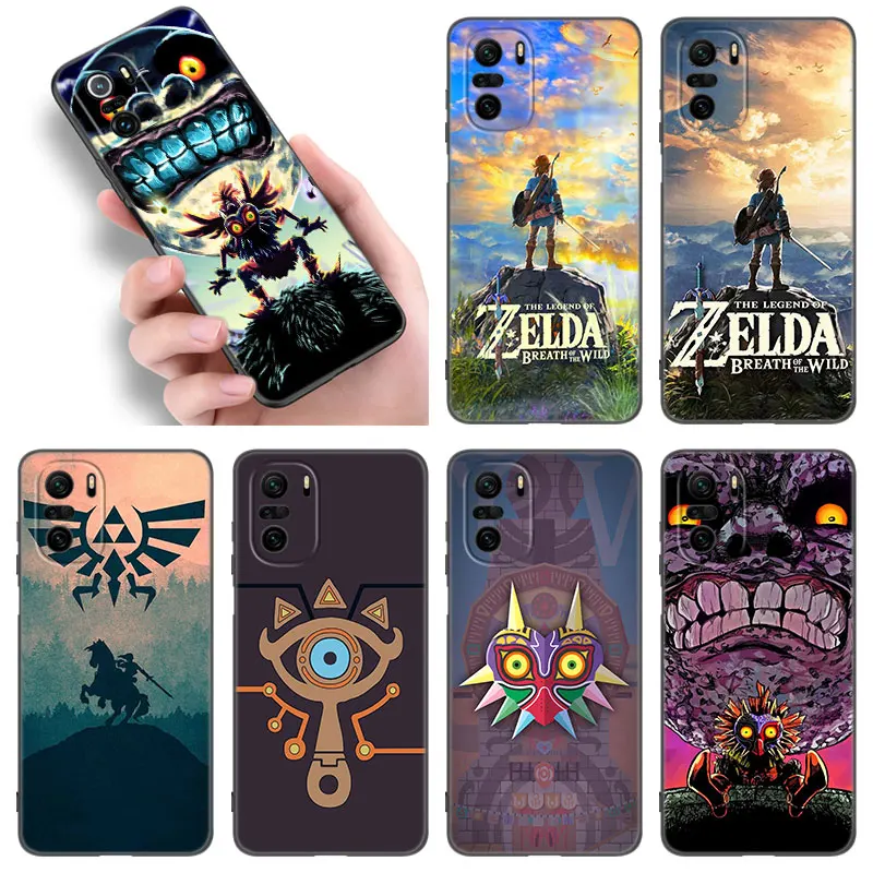 Z-Zeldas Game Black Silicone Phone Case For Xiaomi POCO X3 X4 NFC F4 GT F5 F6 M3 M4 M6 X5 X6 Pro 5G M5 C55 C65