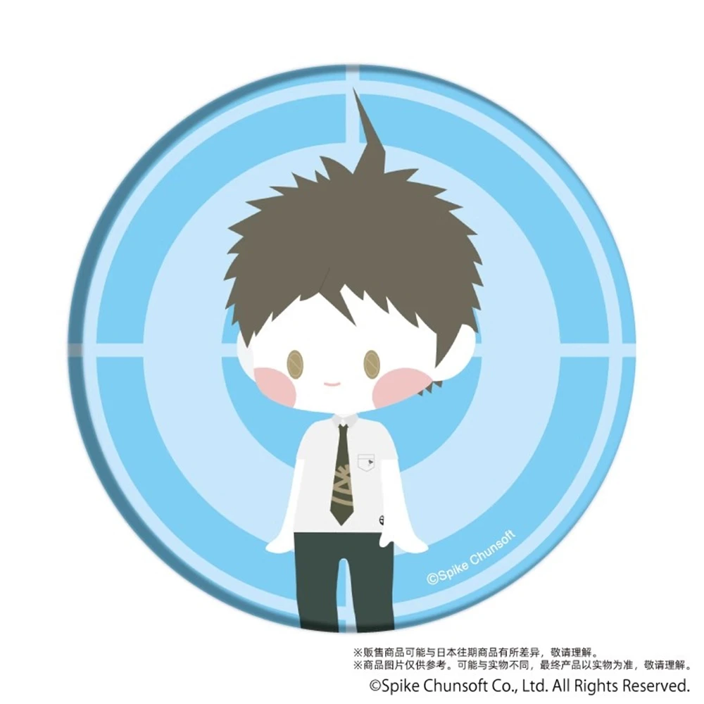 58mm Anime Danganronpa monokuma Naegi Makoto Aoi Asahina Chihiro Fujisaki Cosplay COSTUME Badge Pin SPTE Tinplate Brooch﻿ Prop