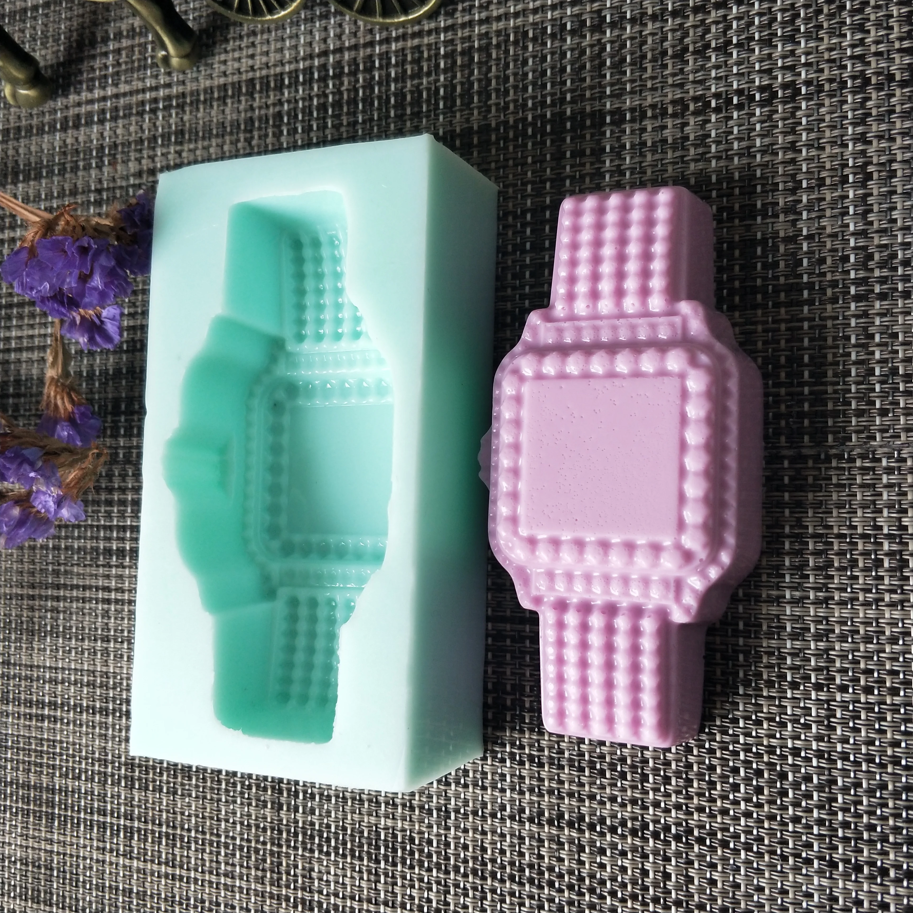 PRZY Watch Soap Silicone Soap Mold Handmade Watch Soap DIY Aroma Mould Soap Making Moulds Resin Clay Molds Silicone Rubber