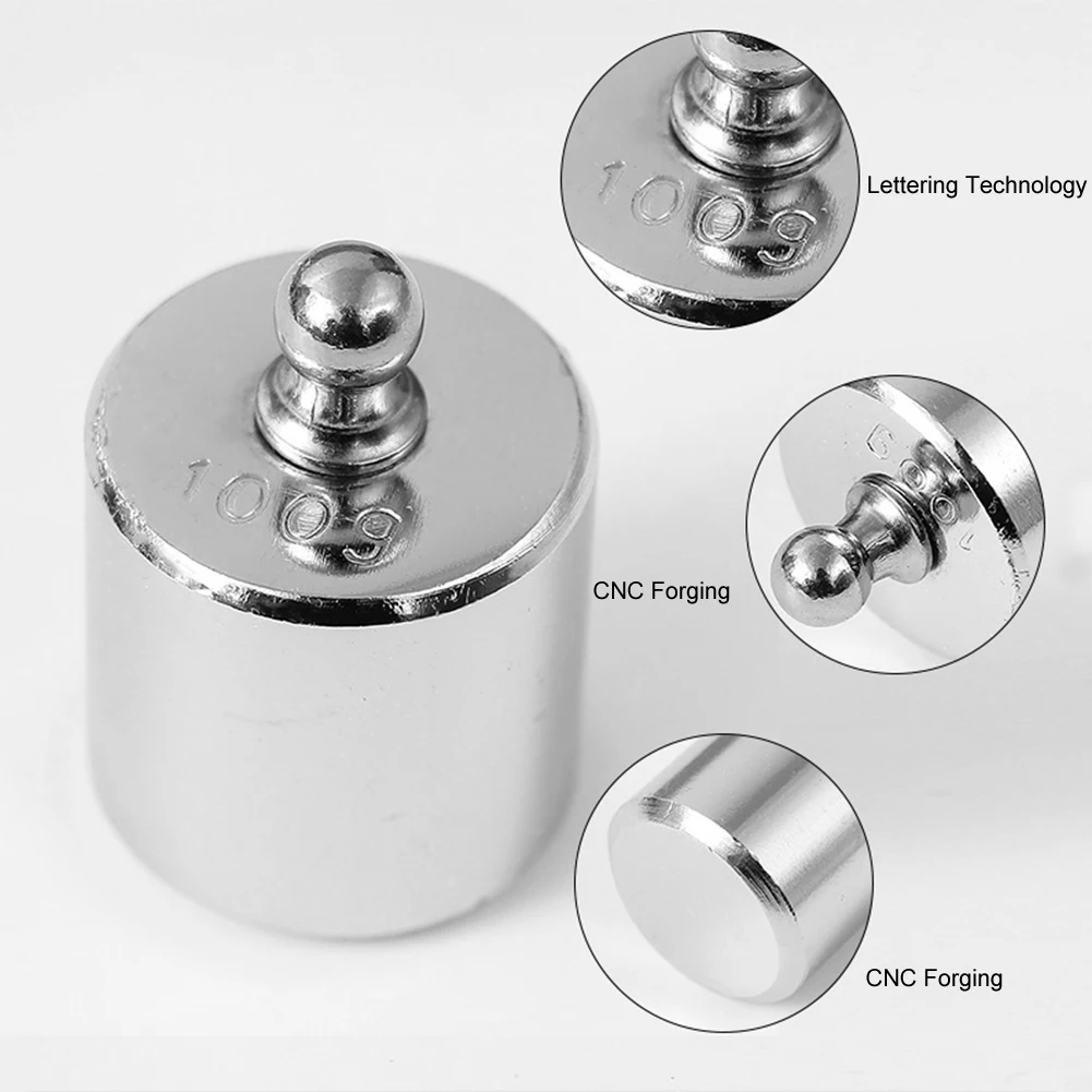 5-500g Chrome Plating Calibration Gram Scale Weights Set for Digital Scale Balance Laboratory Scale Calibration Weight sets