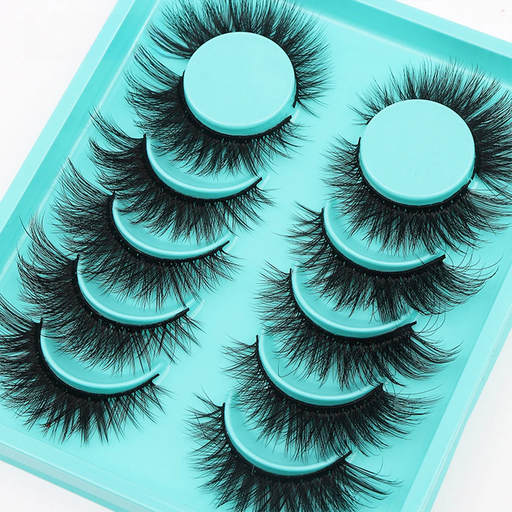 

6 Pairs One-pieces Lashes False Eyelashes 3D Natural Thicken Dense Curled Lash DIY Extensions Makeup Tools Wholesale