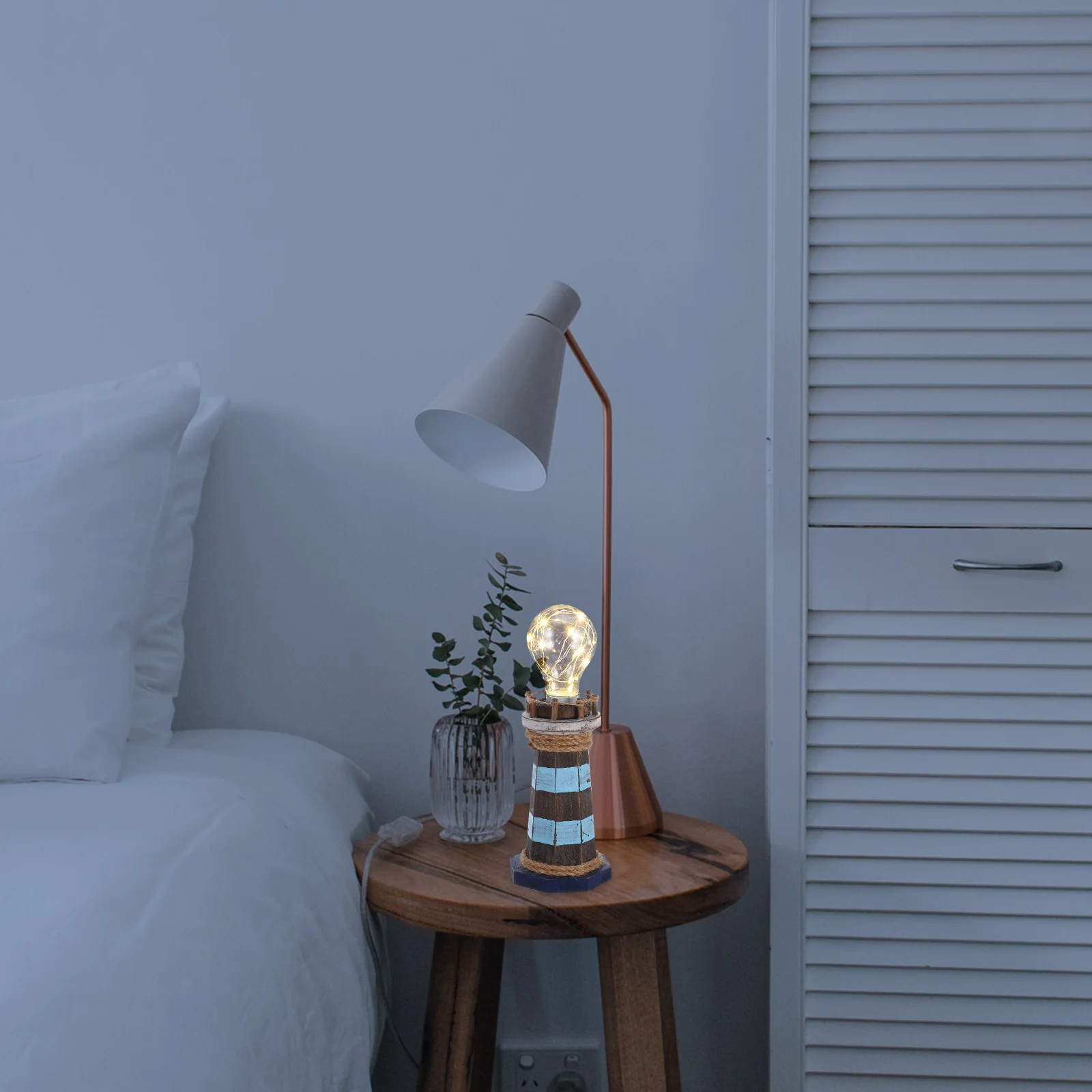 LED Desktop Light Warm Glow Coastal Led Lighthouse Desktop Light Decor Lighthouse Decor Indoor Lighting