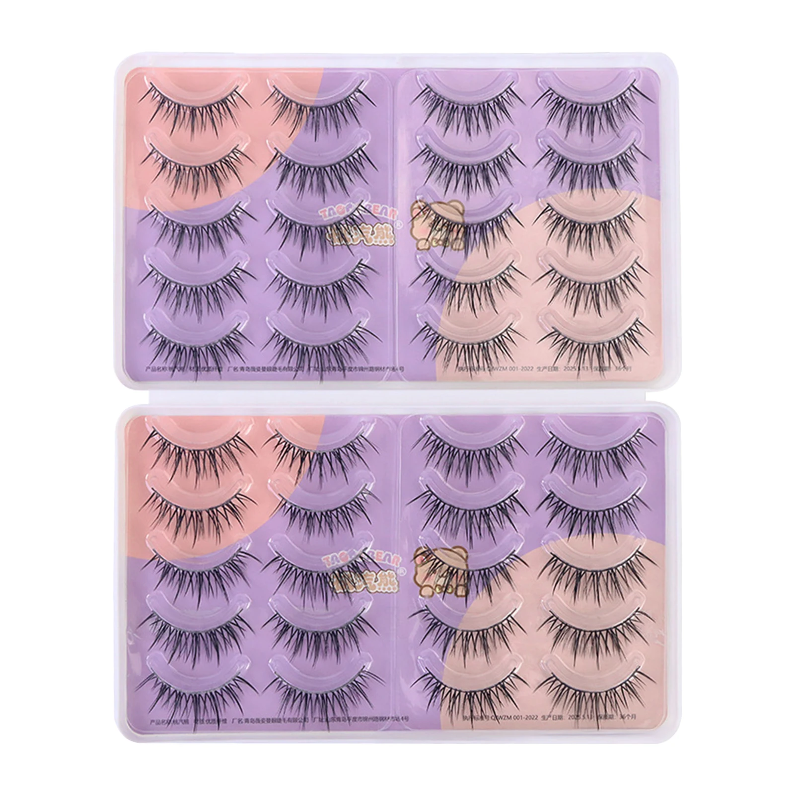 Tiras de pestañas Manga 3D, pestañas postizas rizadas gruesas y dramáticas, 40 Uds., pestañas de fibra rizadas C negras de 9-13mm para maquillaje de volumen Natural