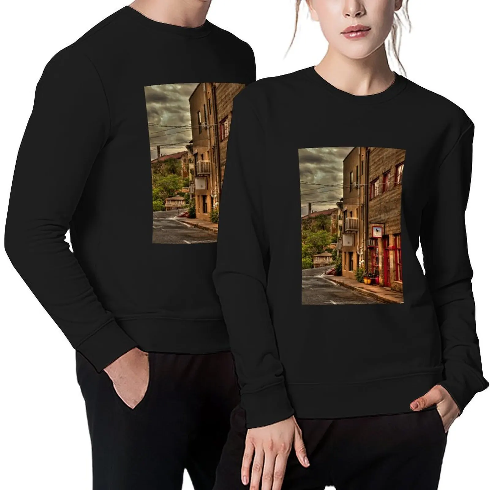 

Stormy Street Of Jerome Arizona Pullover autumn jacket men men's autumn clothes men wear sweatshirt male