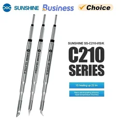 SUNSHINE C210 I/IS/K Universal Integrated Soldering Iron Tip and Heating Core Efficient Heat Conduction Temperature Recovery Set