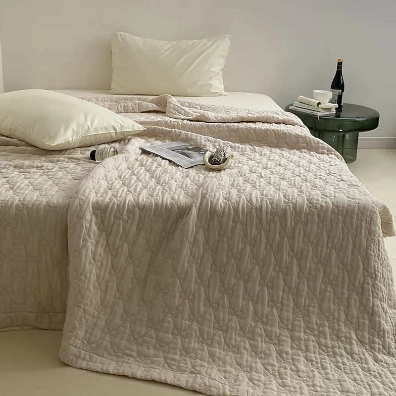 100% Cotton Duvet Quilted Quilts Single/Queen Size Comforter Summer Blanket High Quality Bedspread 여름이불(No Pillowcase)