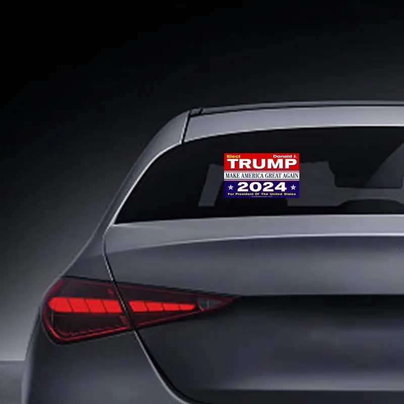 Trump 2024 Decal Trump Letters Car Decal Waterproof And Durable Trump Letters Car Decal Self-Adhesive Window Sticker For Laptop