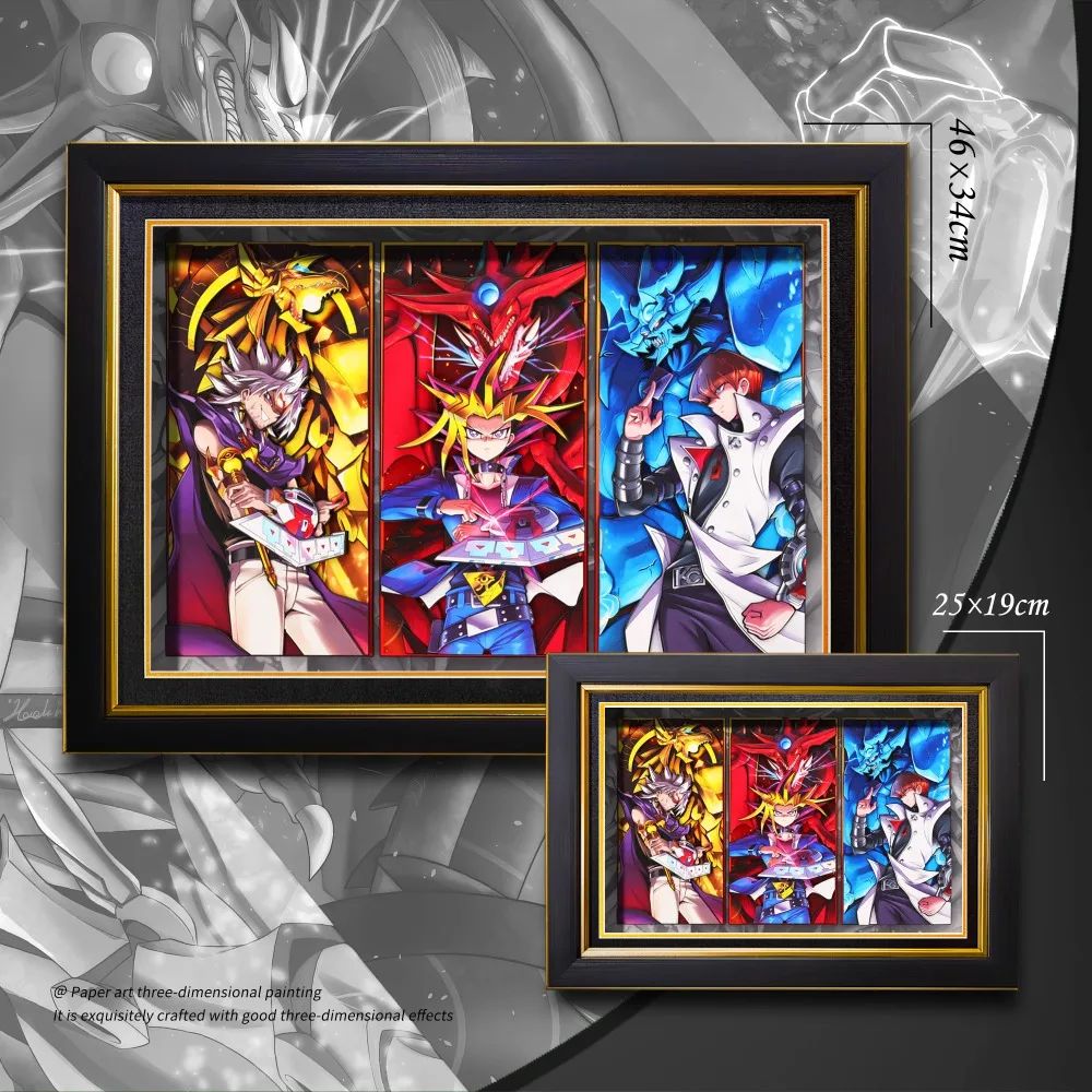 

Anime Yu-Gi-Oh! Egyptian God 3D Family Portrait Handmade Stereoscopic Painting Desktop Decoration Painting Birthday Gift