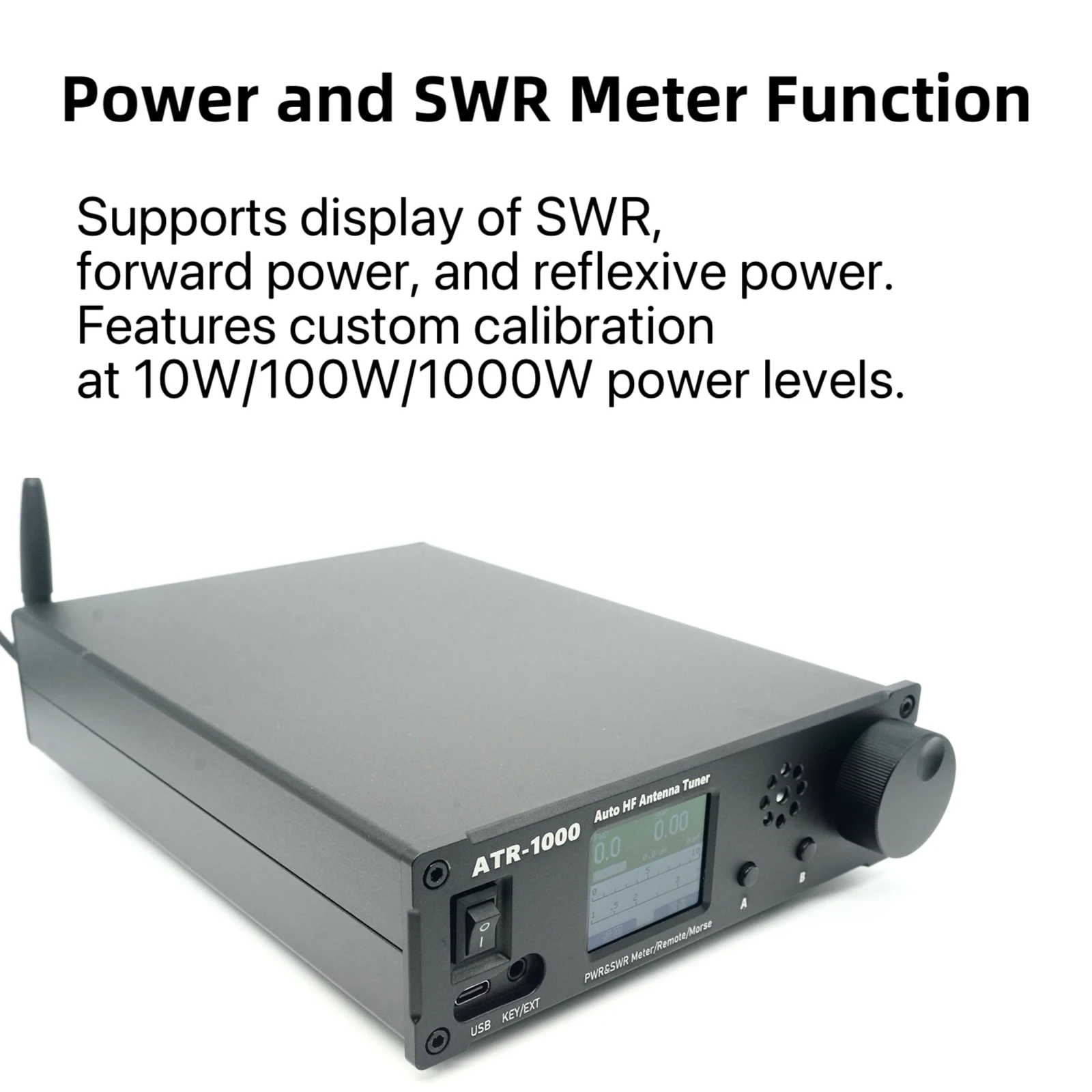 AMNVOLT ATR1000 1000W 풀 웨이브밴드 라디오 수신기 자동 안테나 튜너 WIFI 리모컨 FM/AM/FT8 300W 안테나 자동 튜너