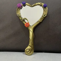 Flower Mirror Retro Handheld Cosmetic Cosplay Props Life Daily Necessities Accessory Student Decor Birthday Gift