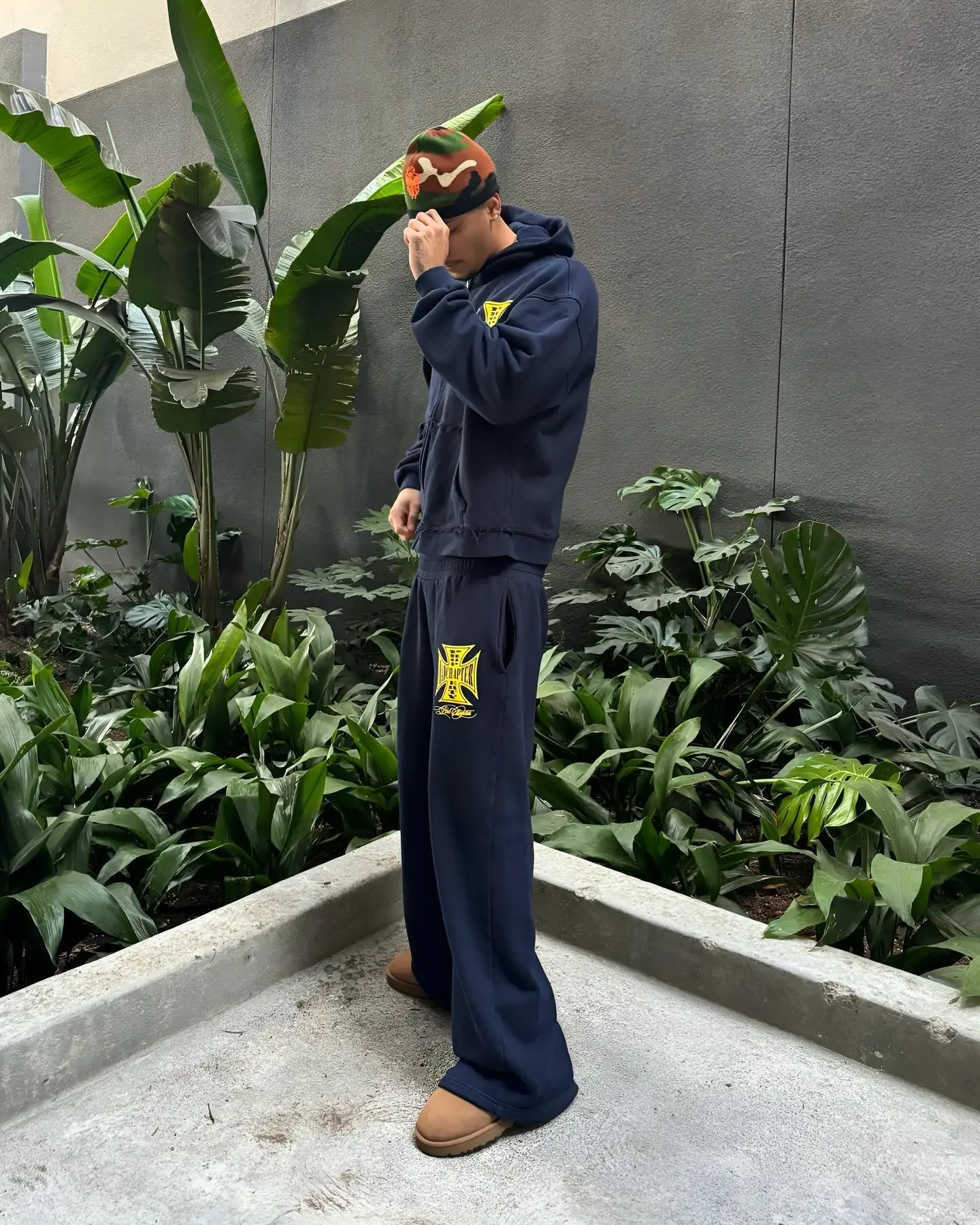 Harajuku Casual Zip Hoodies Hip Hop Sweatpants Two Piece Set Joggers Men Y2k Pants Streetwear Tracksuit Men Clothing