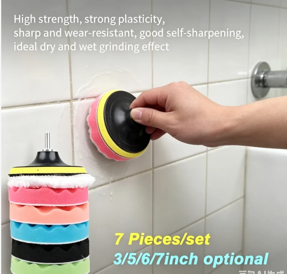 

8Pcs Car Polishing Kit Polish Pad 3/5/7 Inch Car Polishing Disc Waxing Sponge Car Polisher Buffing For Car Polisher accessories