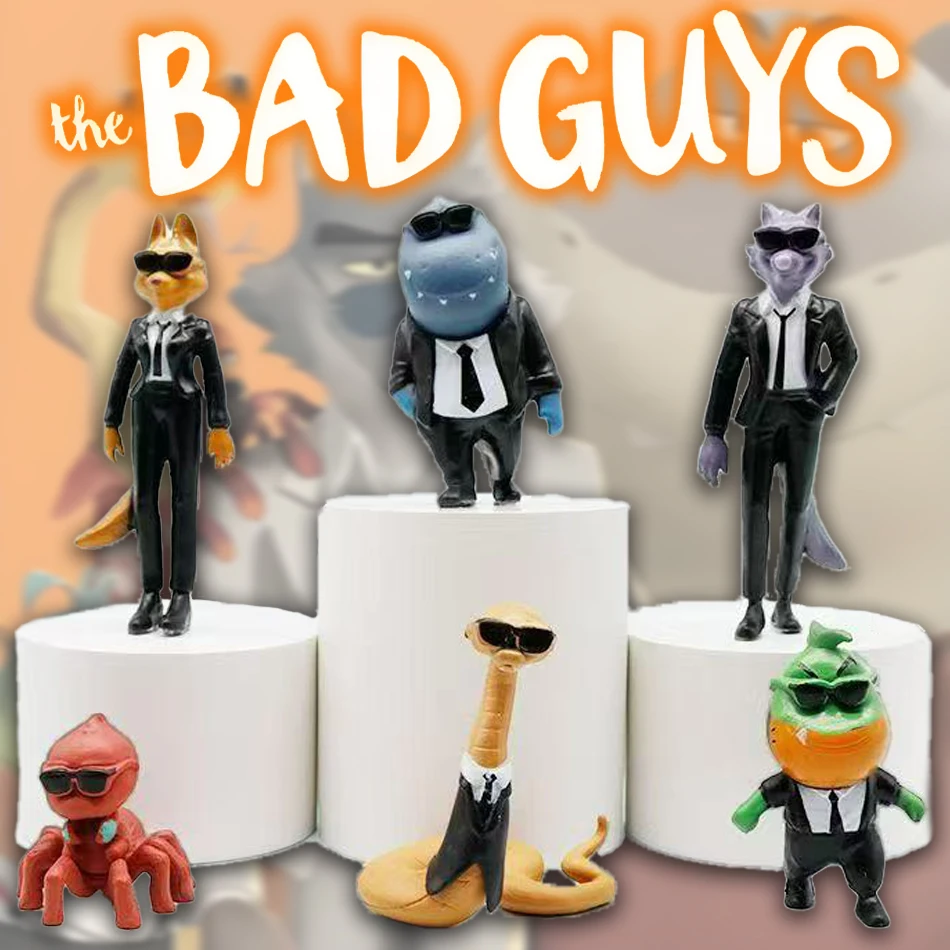 Nuevo 6 unid/set película de Anime The Bad Guys figura de dibujos animados PVC Anime figuras de acción modelo colección decoración juguetes muñeca chico regalo de Navidad