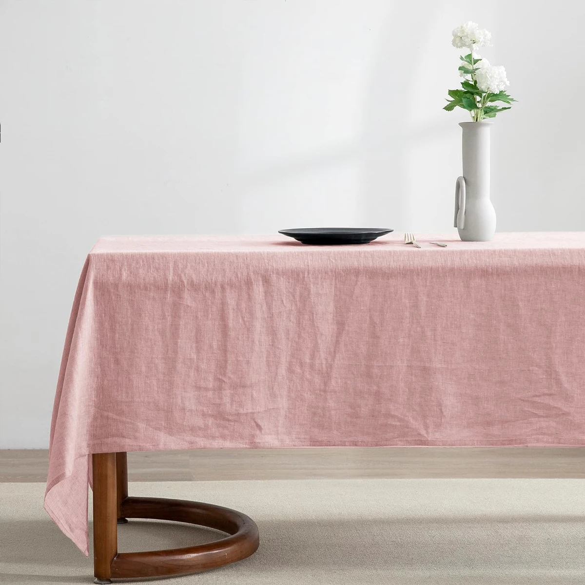 Einfache Tischdecke aus schlichtem Polyester, Tischdekoration für Hochzeiten, Feiertage, Küchentischdecke, weiche Tischdecke – Detail 5