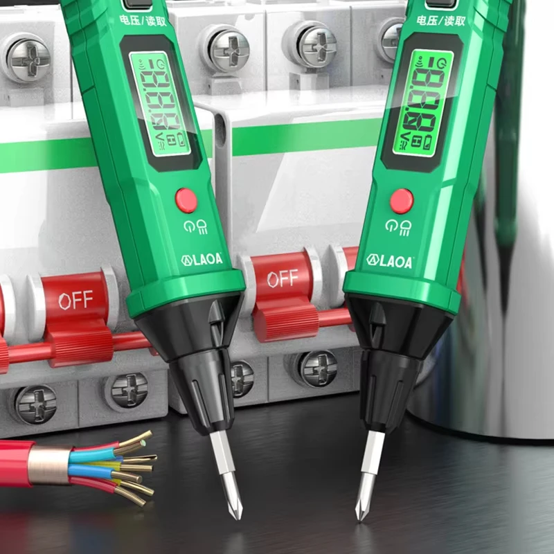 LAOA Mini Digital Multimeter Pen Smart Voice Broadcast Tester AC DC Voltage Resistance Diode Professional Multimetro Tool