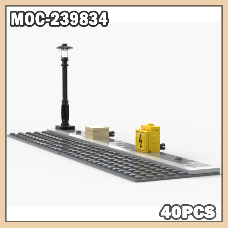 

MOC-239834 City Figures Classic Base Plates Assembly Brick Street Road Plate Creative Toys DIY Building Blocks Toy Street view