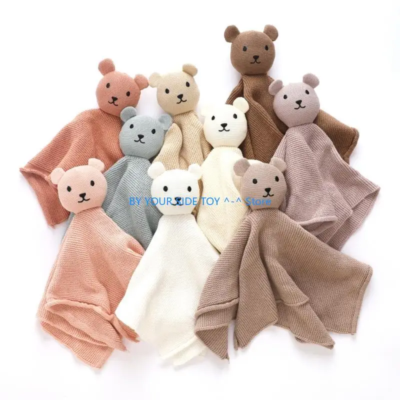 Bear Soothe Appease Towel Snuggle Toy Baby Sleeping Dolls Cotton Blanket U6XE