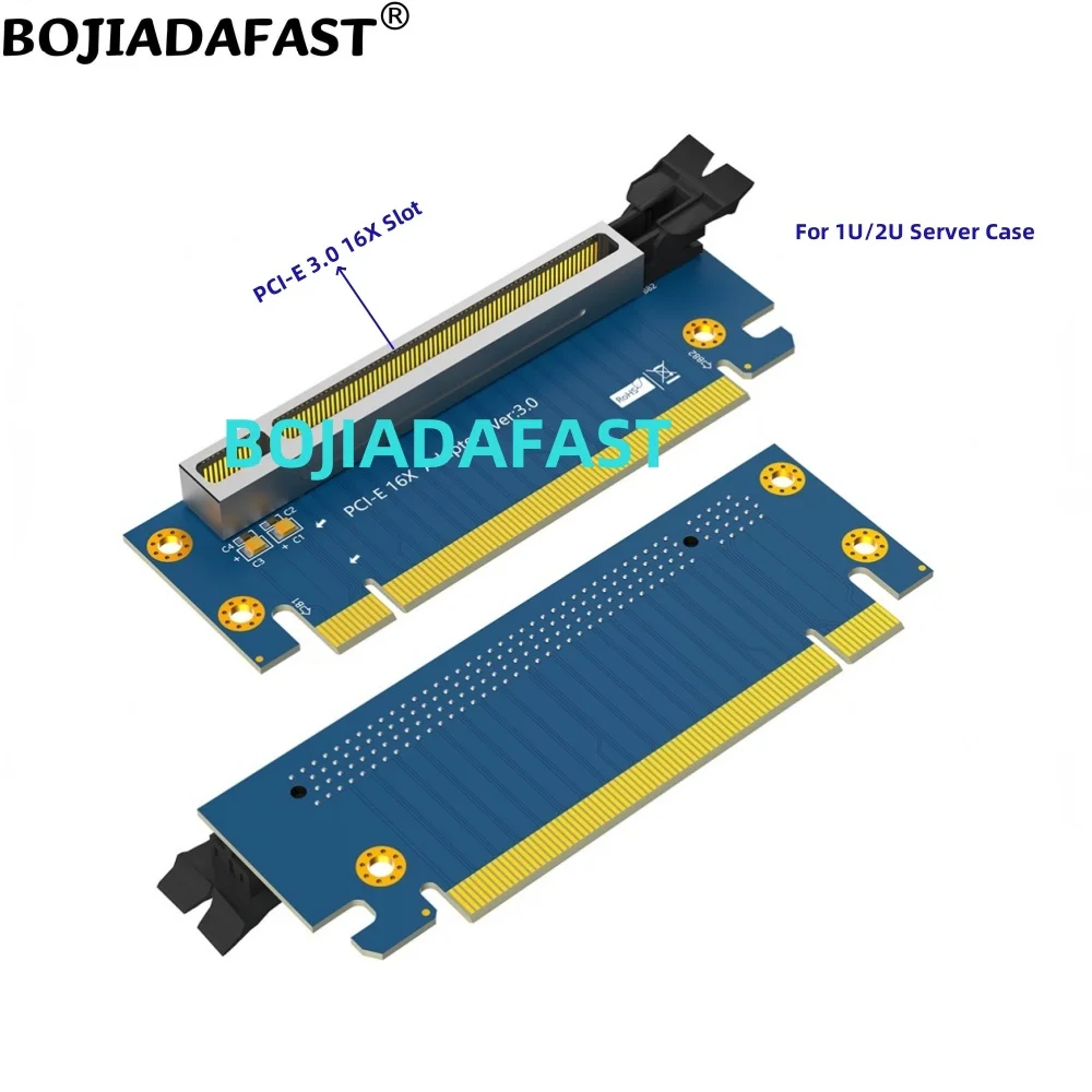 Cartão adaptador Riser para servidor, caixa do computador, 90 graus, PCI Express, 3.0, 16X, PCI-E, X16, 1U, 2U