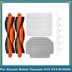 16Pcs For Xiaomi Robot Vacuum S10 Xiaomi Robot Vacuum S12 B106GL Replacement Parts Main Side Brush Hepa Filter Mop Cloth