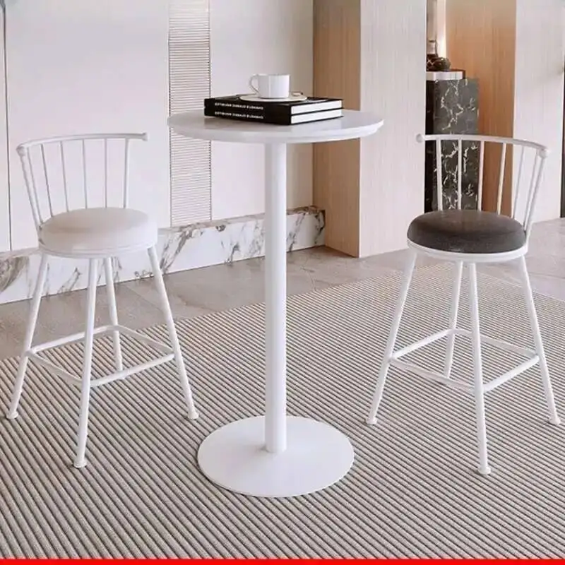 

Kitchen Bar Accent Chairs Dining High Office Metal Counter Outdoor Bar Chairs Nordic Modern Vanity Silla Furniture YN50BC