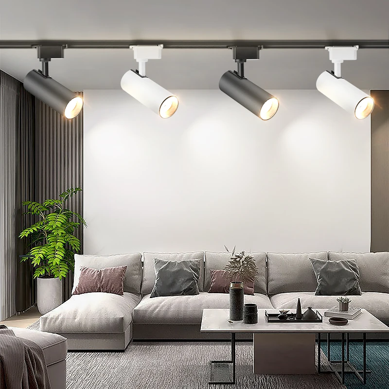 New Led Track Light Set 165-265V 40W Spot Led Rail Track Ceiling Lamp Spotlight Lighting Fixture for Kitchen Living Room Store