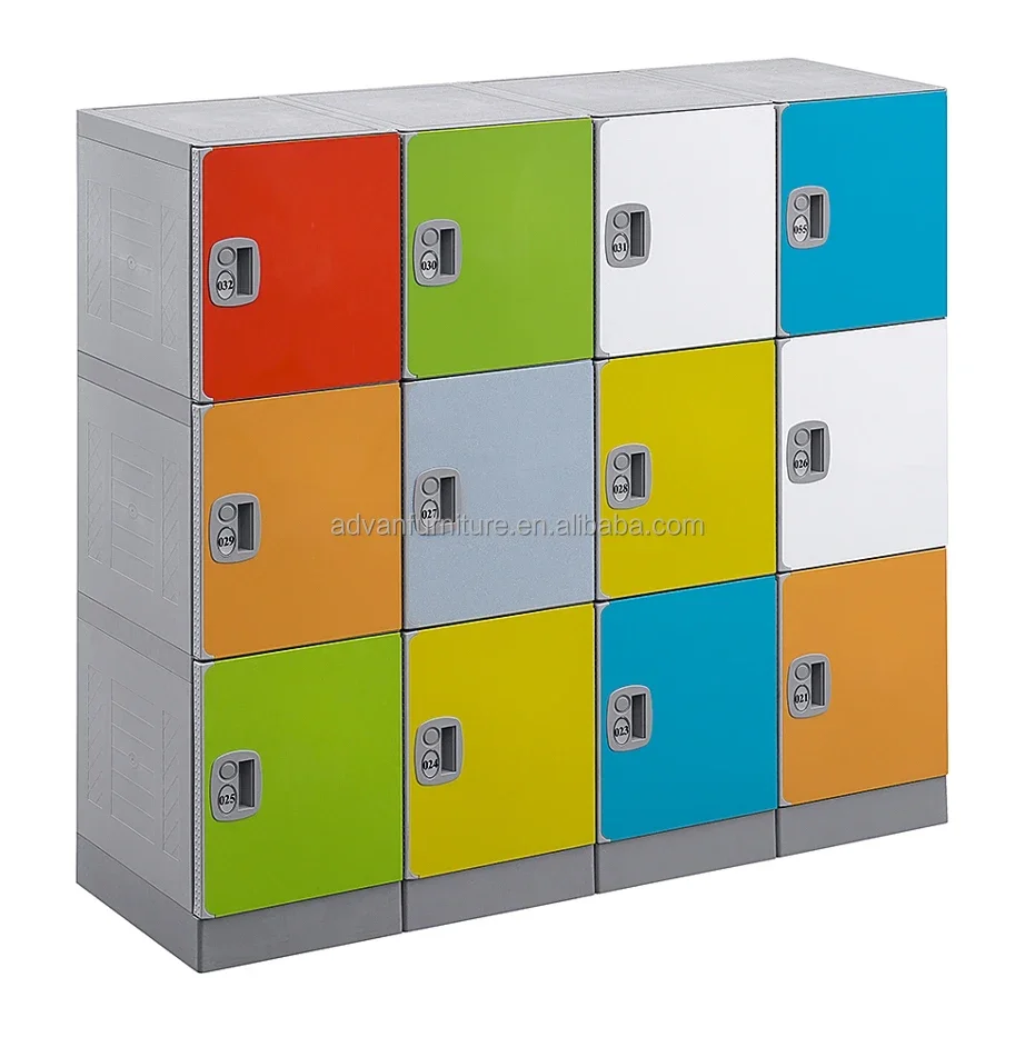 School Furniture Suppliers Classroom Office Locker 12 Door Plastic Cabinet Latticed Door ABS Locker For Primary