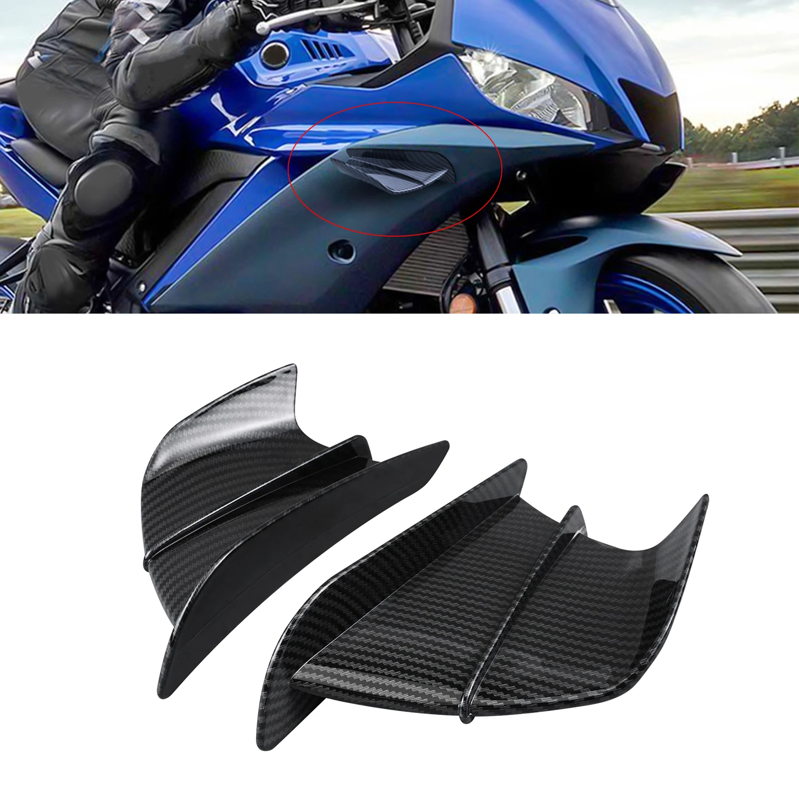 Motorcycle Fairing Side Winglet Air Deflector Spoiler For KTM Honda CBR 600RR Yamaha Kawasaki Buell For Suzuki Ducati Triumph