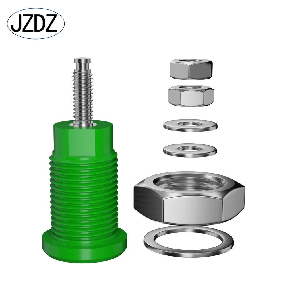 JZDZ 5PCS 4MM Banana Socket Binding Post Nut Banana Plug Jack Electrical Connector Terminal Test Hole DIY Parts J.40023