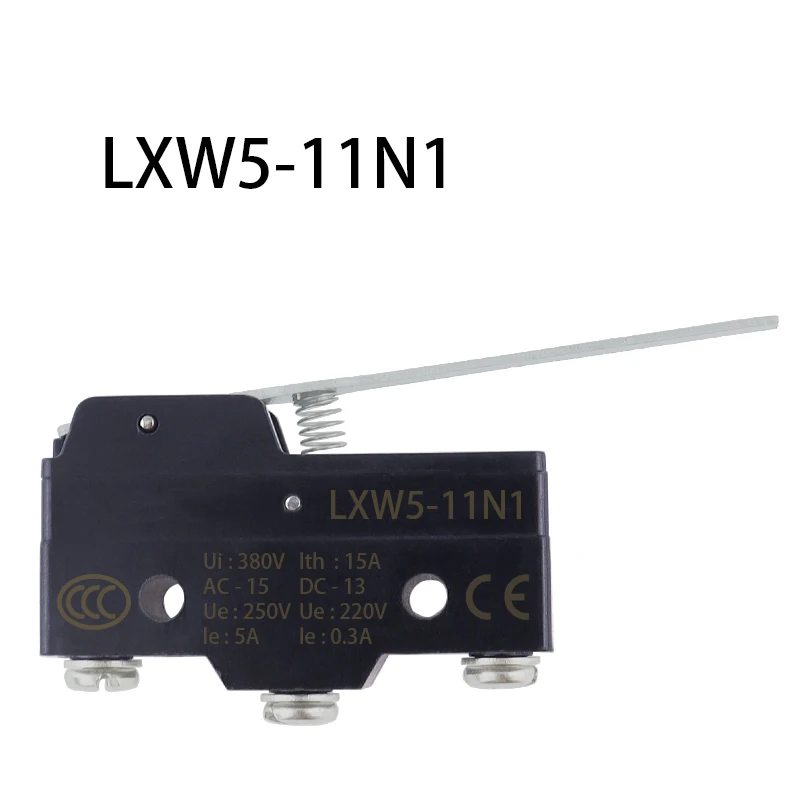 LXW5-11N1 Micro Limit Switch Long Lever Arm SPDT Snap Action Travel Switch Waterproof Prevent Oil Anti-pollution