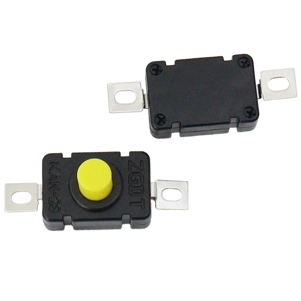 10pcs  Black shipping Button switch 12*18*9 SMT straight foot flashlight KAN-28 size 12 * 18 one on one off button on