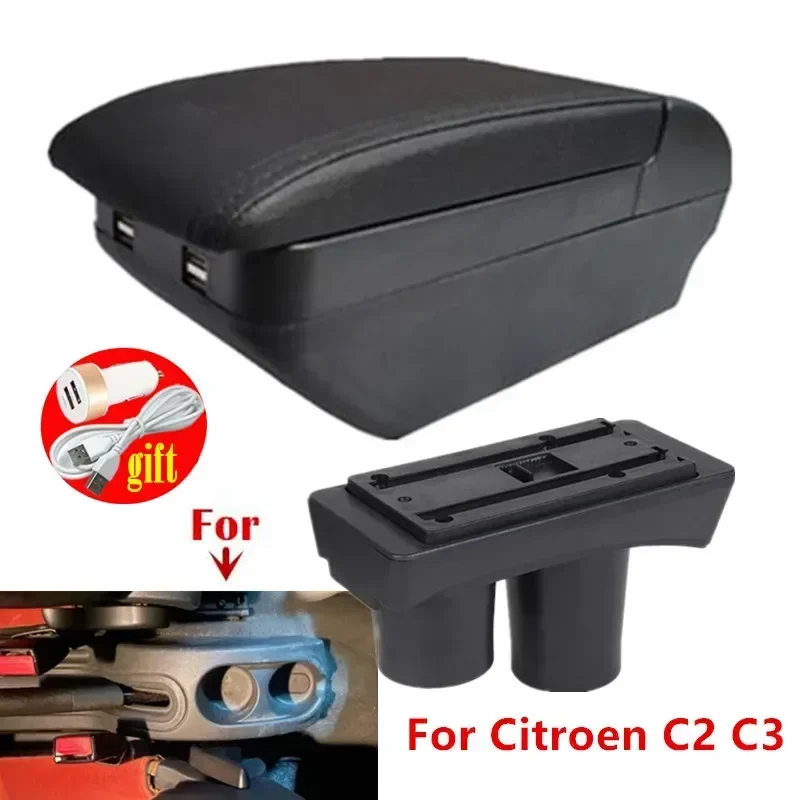 

Central armrest box For Citroen C2 Armrest Box For Citroen C2 C3 Car Armrest box Storage Box Interior Dedicated Retrofit