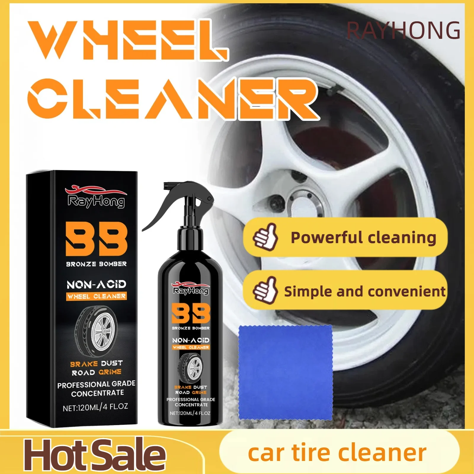 Car Tire Cleaner Protects Wheels and Brake Discs From Iron Dust Rim Rust Cleaner Car Detailing Chemistry Car Care