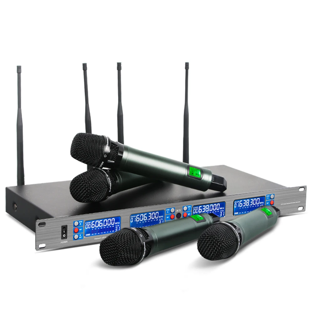 

Беспроводной динамический кардиоидный микрофон DR2800 UHF для пения, хит продаж