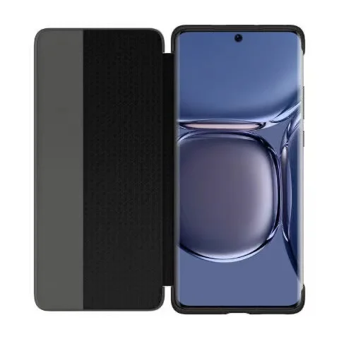 Original HUAWEI P50 Pro Smart View Flip Cover Smart Magnetic PU Scratch- and Wear-Resistant Surface Mobile Phone Case