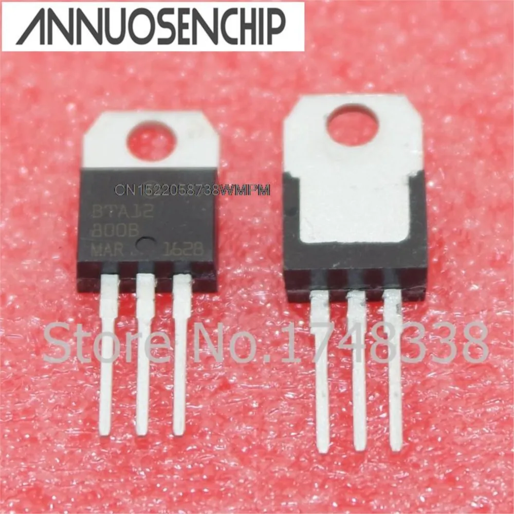 10PCS New and Original 12A/800V 12A TRIACS The bidirectional thyristor BTA12 BTA12800B TO-220 BTA12-800B