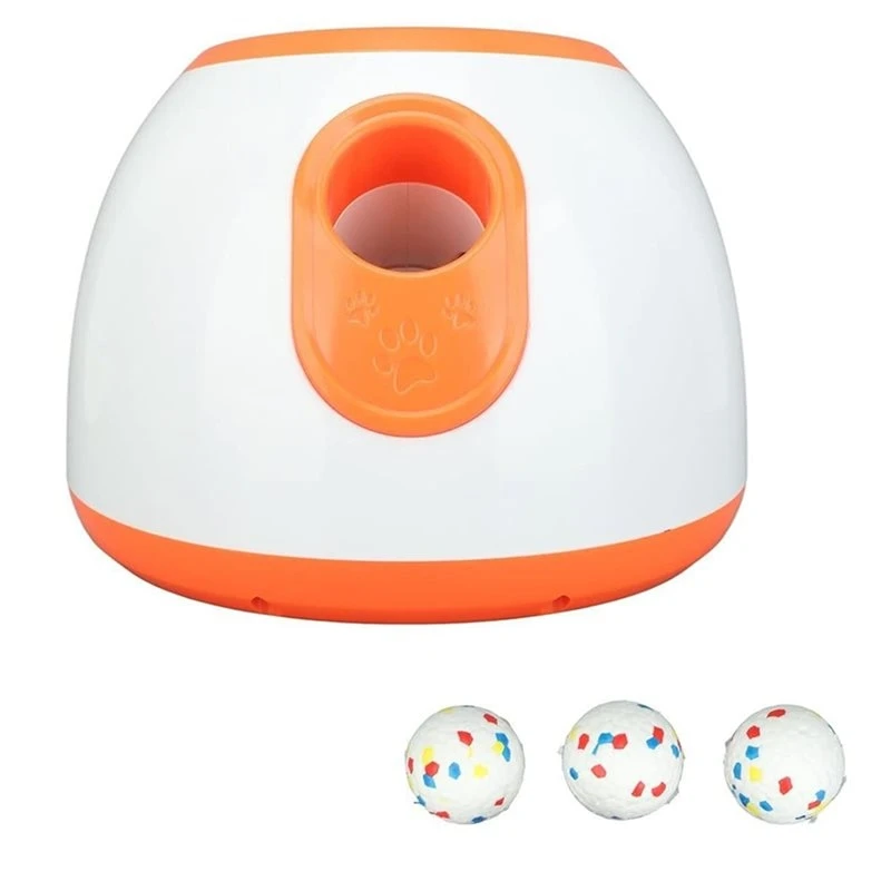 DTA4-Automatic Dog Ball Launcher - Outdoor Tennis Ball Thrower For Small Pets US Plug
