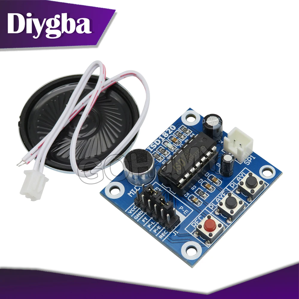 ISD1820 recording voice module voice module recording and playback voice module board with microphone 0.5W speaker DIYGBA