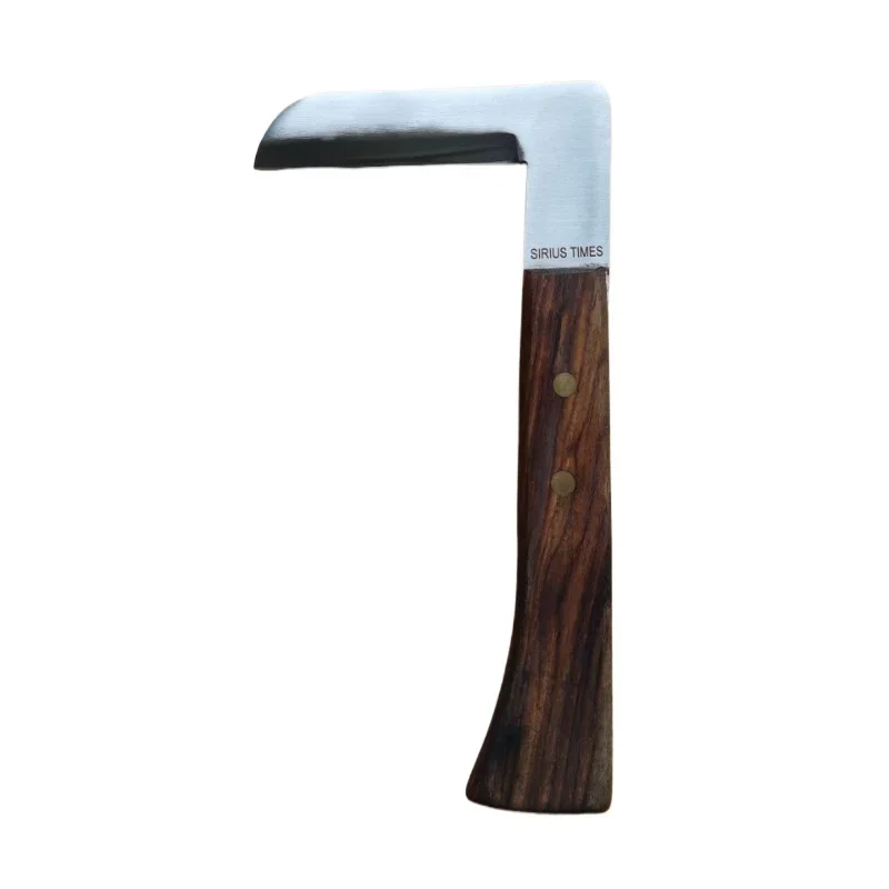 

Wooden handle 7-character knife, cow hoof knife, hoof trimmer knife, horseshoe knife nail palm tool harness