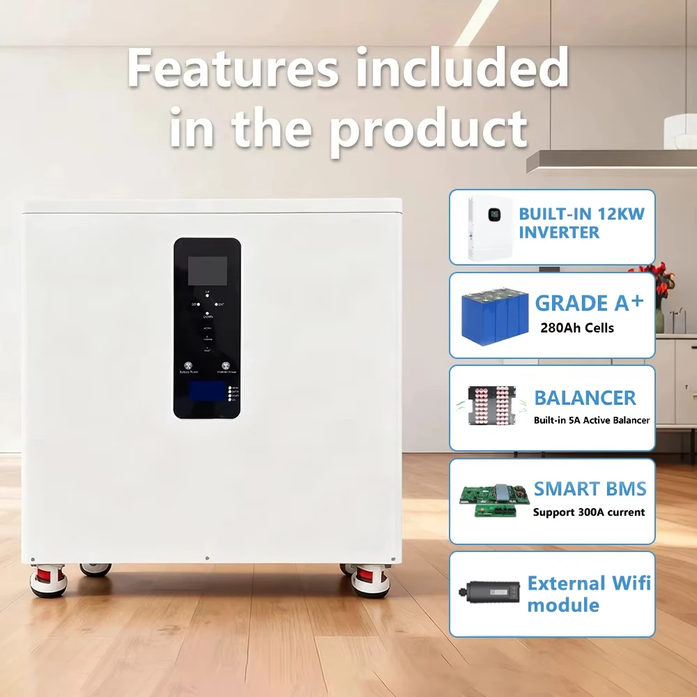 Low Voltage Wall Mounted Battery Residential Energy Storage System for Home Balcony Solar Power Grid