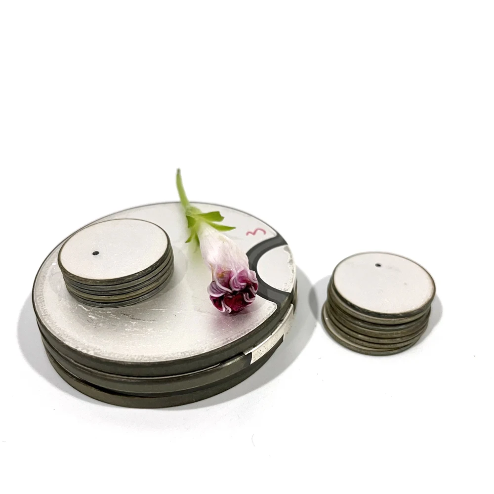 15*0.75 مللي متر عنصر قرص سيراميك كهرضغطية 3000 كيلو هرتز مستشعر بالموجات فوق الصوتية