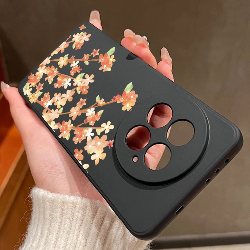 Чехол для OnePlus 15 13 12 с цветочным узором оранжевого цвета, противоударный силиконовый мягкий чехол из ТПУ для Oneplus Nord 5G 13R 12R 11R