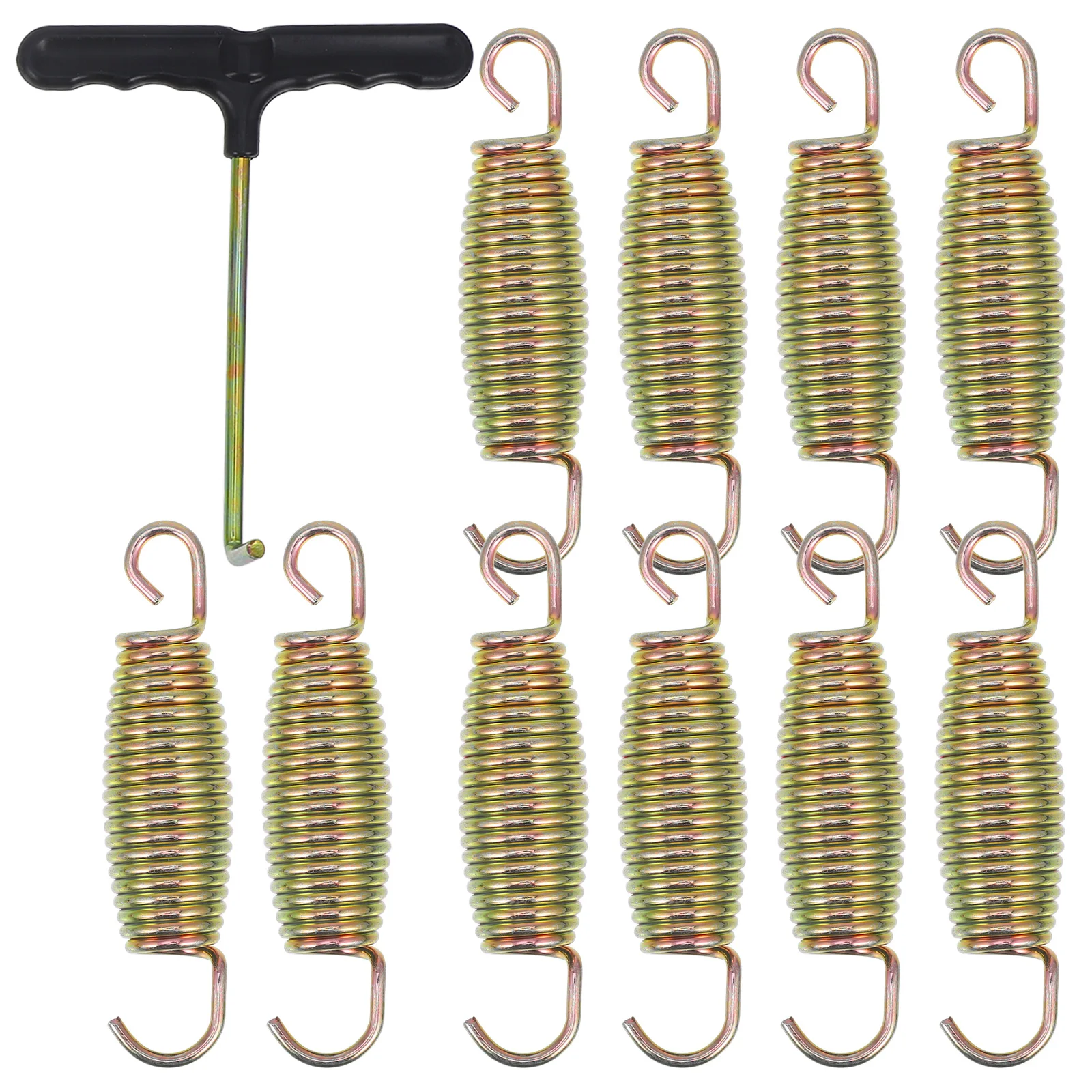 

1 set 1 Set Of Trampoline Springs Waist Drum Galvanized Steel Tension Springs For Trampoline Replacement Parts Durable Multi-Use