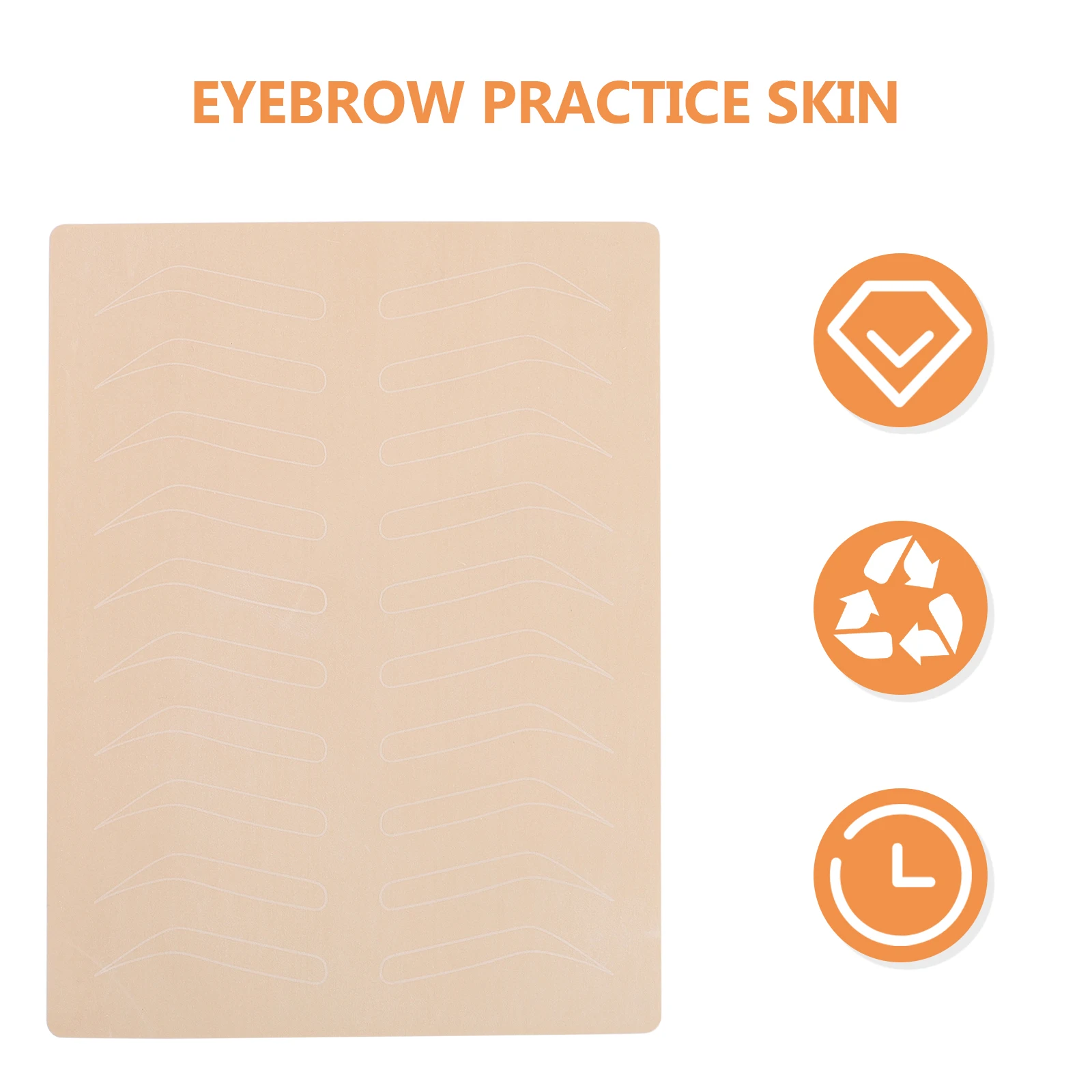 

6 Pcs Microblading Practice Skin Sheets Flexible Tattooing Rubber Eyebrow Practice Testing